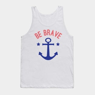 Be Brave With Vintage Anchor Tank Top